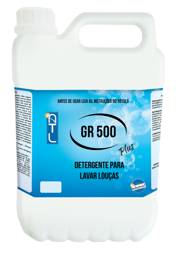 GR 500 Plus Detergente Líquido para Lavadora de Louça - GL de 05 Litros