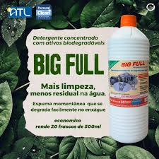 BIG FULL Detergente de espuma momentânea - Frasco de 1 Litro Concentrado